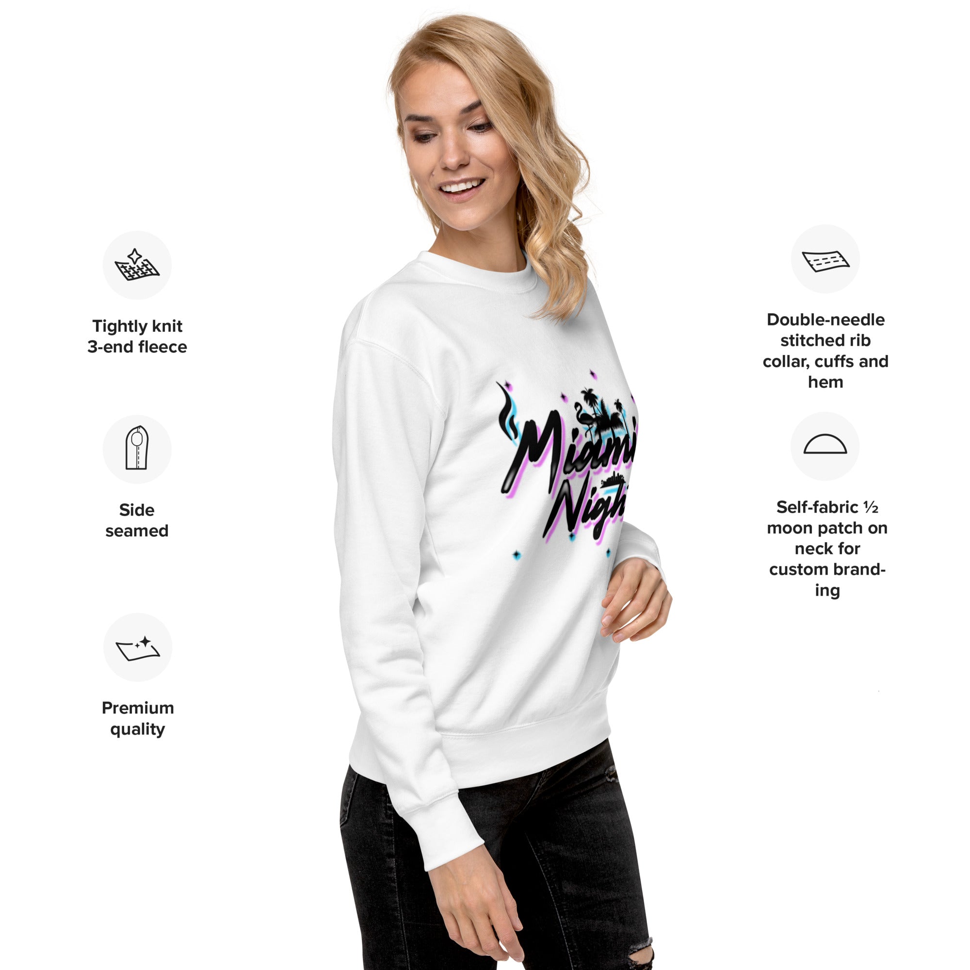 Miami Nights Classic Soft Airbrush Sweatshirt